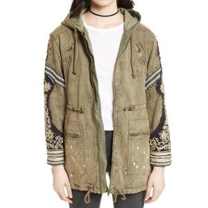 NWOT Free People Golden Quills Parka